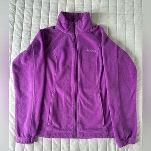 Columbia Full Zip Fleece Casual Outdoor Jacket Purple Women’s Medium